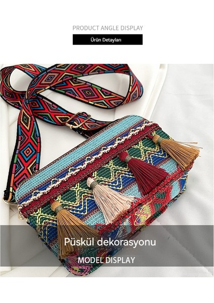 Abay Yeni Moda Rahat Etnik Tarzı Omuz Çantası (Yurt Dışından)
