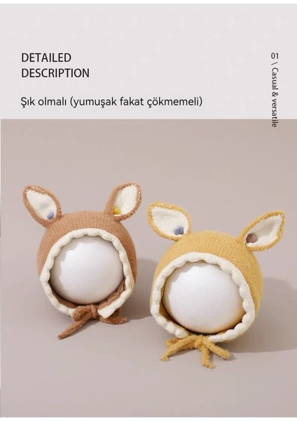 Chenweı1 Bebekler ve Küçük Çocuklar Için Yeni Kış Sıcak Yün Şapka (Yurt Dışından)
