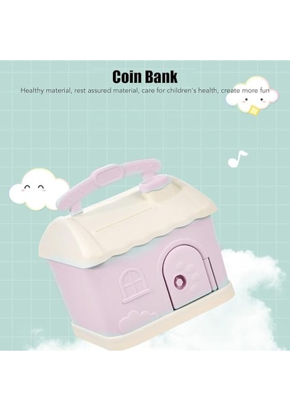 Ev Şeklinde Anahtarlı Kumbara Pembe modelleri