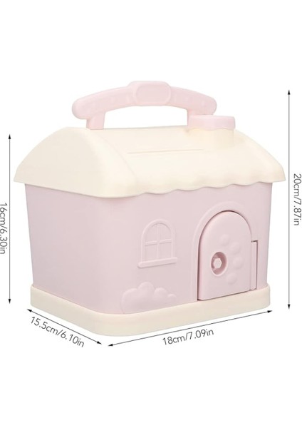 Ev Şeklinde Anahtarlı Kumbara Pembe indirimleri