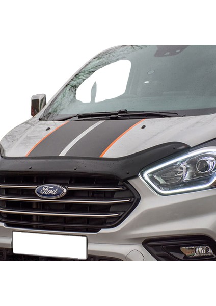 Esa Ford Custom Ön Kaput Koruyucu Rüzgarlığı Abs Plastik Piano Black 2018-YILLARINA Uyumlu