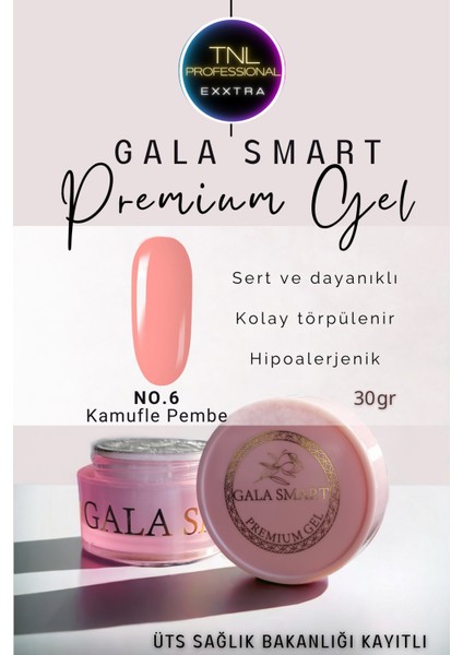 Gala Smart Protez Tırnak Jeli No: 06 Orta Akışkan Kıvam 30 gr Jel Tırnak Güçlendirme