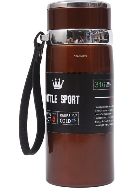 Spor Askılı Termos Şişesi 0,8l (Yurt Dışından)