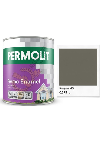 Enamel Sentetik Yağlı Boya Kurşuni Gri 0.375 Lt.