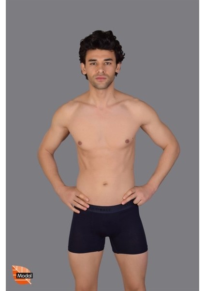1108 Erkek Modal Boxer Lacivert