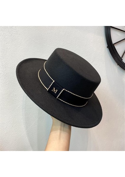 Kadın Sonbahar ve Kış Retro Yün Düz Şapka (Yurt Dışından) modelleri