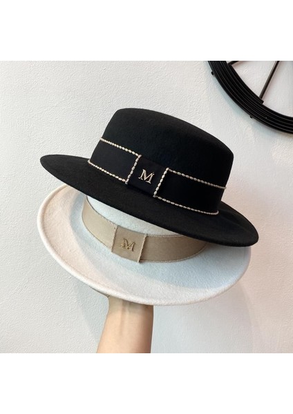 Kadın Sonbahar ve Kış Retro Yün Düz Şapka (Yurt Dışından) fırsatları