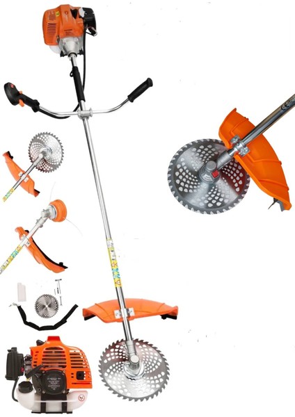 Yan Tipi Benzinli Motorlu Ot Çalı Tırpanı Çim Biçme Makinesi Tırpan