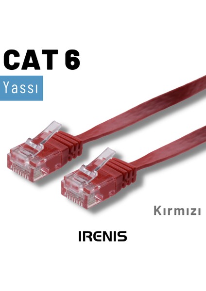 5 Metre Cat6 Kablo Yassı Ethernet Network Lan Ağ Internet Kablosu