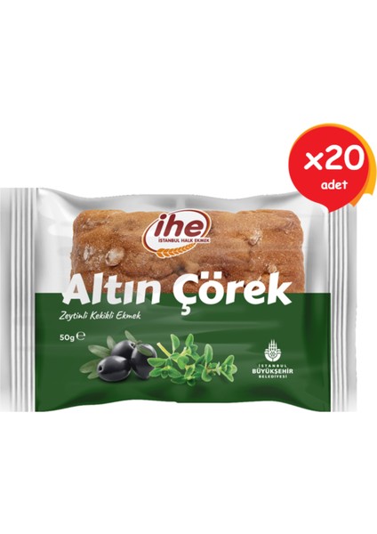 Altın Çörek Zeytinli Kekikli Ekmek 50 gr x 20'li