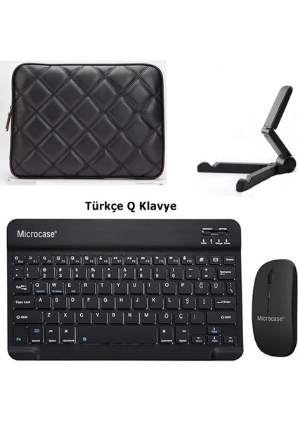ipad Pro 12.9 Inch Tablet Tablet Çanta+Türkçe Bluetooth Klavye+Mouse+Tablet STANDI-AL8124