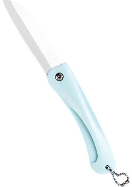 Seramik Bıçak Mutfak Bıçağı Taşınabilir Zincir Katlanır Bıçak Çok Fonksiyonlu Mini Ev Seramik Meyve Bıçağı (Yurt Dışından)