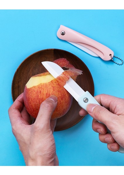 Seramik Bıçak Mutfak Bıçağı Taşınabilir Zincir Katlanır Bıçak Çok Fonksiyonlu Mini Ev Seramik Meyve Bıçağı (Yurt Dışından) modelleri