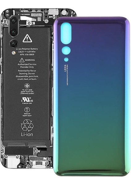 Huawei P20 Pro Uyumlu Arka Pil Batarya Kapağı Cam CLT-L09 CLT-L29