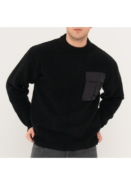 Cep Detaylı Bisiklet Yaka Kazak - Metro fırsatları