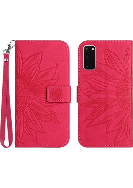 Samsung Galaxy S20 Lüks Pu Deri Kısa Kayış Kart Yuvaları ile (Yurt Dışından)