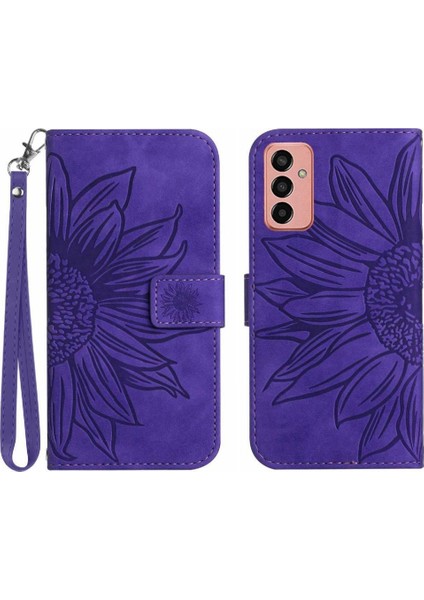 Samsung Galaxy M23 5g Lüks Pu Deri Kart Yuvaları Tutucu ile (Yurt Dışından)