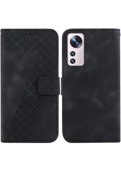 Telefon Kılıfı Için Xiaomi 12 Lite Kabartmalı Desen Pu Deri Cüzdan Çevir Kart (Yurt Dışından)