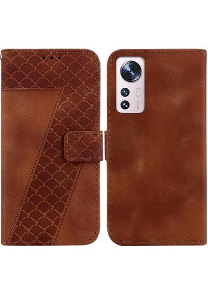 Telefon Kılıfı Için Xiaomi 12 Lite Kabartmalı Desen Pu Deri Cüzdan Çevir Kart (Yurt Dışından)
