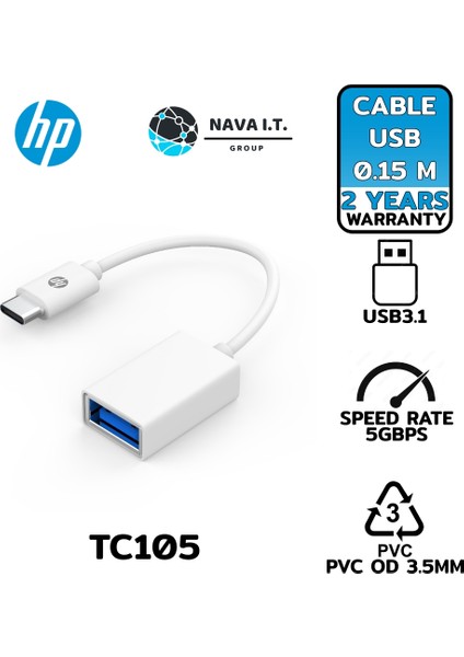 Dhc TC105 Usb3.1 C Otg 0,15M Veri Transferi Kablosu