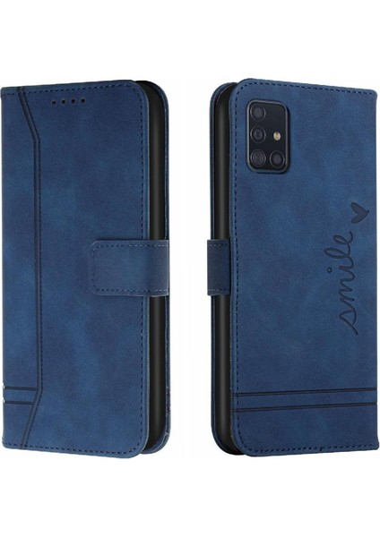 Telefon Kılıfı Için Samsung Galaxy A71 4g El Kayışı Pu Deri Flip Folio Kart (Yurt Dışından)