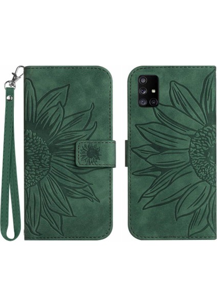 Kart Yuvaları Tutucu ile Samsung Galaxy A71 4g Için Kılıf Kısa Kayış Flip Pu (Yurt Dışından)