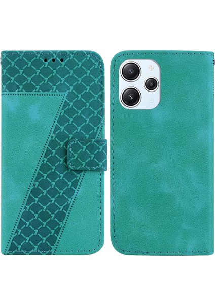 Telefon Kılıfı Için Xiaomi Redmi 12 4g Pu Deri Kabartmalı Desen Flip Folio (Yurt Dışından)