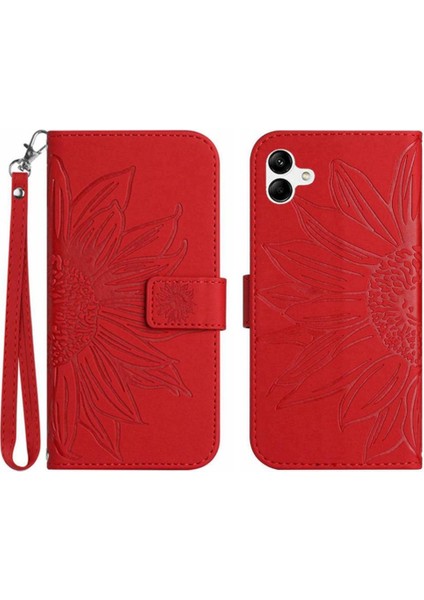 Kart Yuvaları Tutucu Flip Cüzdan ile Samsung Galaxy F14 Kısa Kayış Için Kılıf (Yurt Dışından)