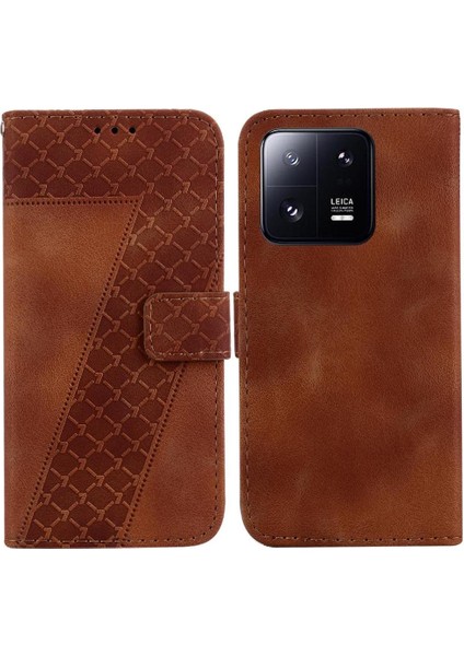 Telefon Kılıfı Için Xiaomi 13 Pro Cüzdan Kabartmalı Desen Pu Deri Flip Folio (Yurt Dışından)