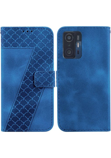 Telefon Kılıfı Için Xiaomi 11T/11T Pro Pu Deri Flip Folio Kapak Kabartmalı (Yurt Dışından)