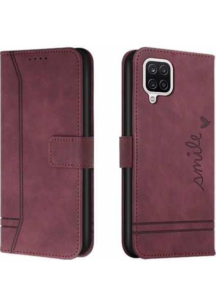 Telefon Kılıfı Için Samsung Galaxy A22 4g Kart Yuvaları Kapak Flip Folio Cüzdan Pu (Yurt Dışından)