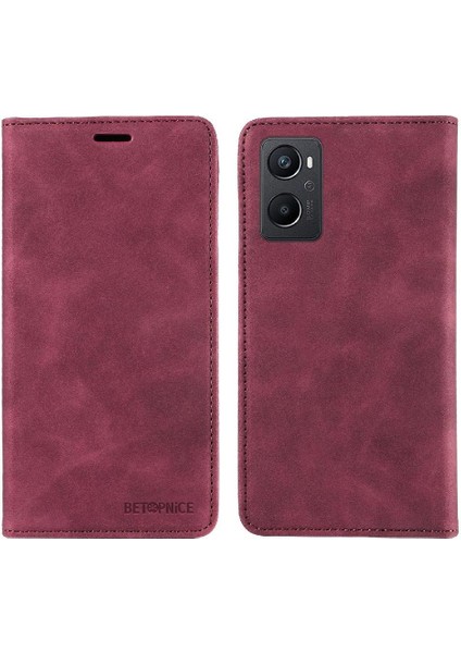 Oppo A96 5g Manyetik Folio Cüzdan Pu Deri Koruyucu Kılıf (Yurt Dışından)