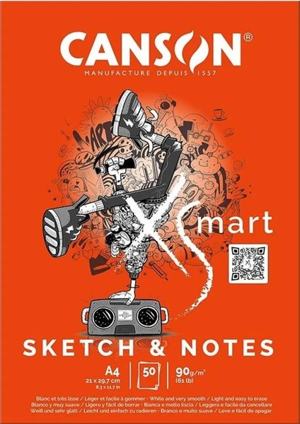 Xsmart Sketch & Notes A4 90 gr 50 Sayfa Çizim Defteri