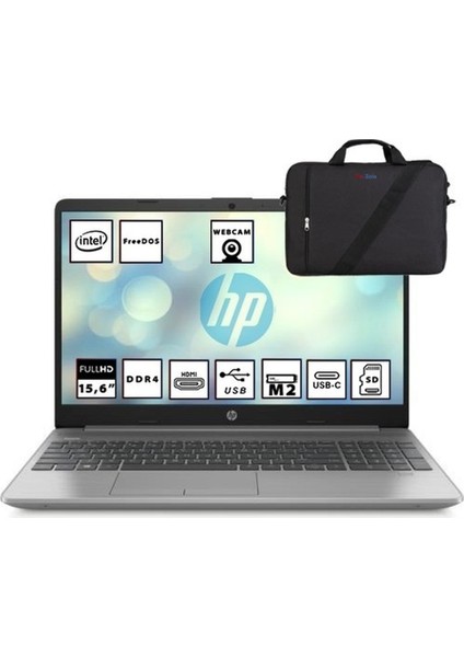 Hp 250 G8 Intel Core I5 1135G7 8gb 512GB SSD 15.6'' Fhd Freedos Taşınabilir Bilgisayar + Wz Çanta 853U8ES WZ01