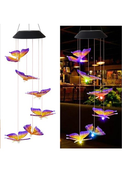 Solar Renkli Işık Kelebek Açık-Siyah (Yurt Dışından) fiyatları