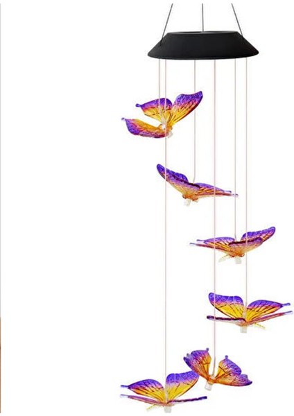 Solar Renkli Işık Kelebek Açık-Siyah (Yurt Dışından) modelleri