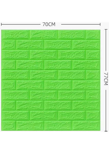 3D Kendinden Yapışkanlı Çarpışma Önleyici Yumuşak Paket Dekoratif Su Geçirmez Duvar - Yeşil (Kalınlık 6 Mm) (Yurt Dışından)