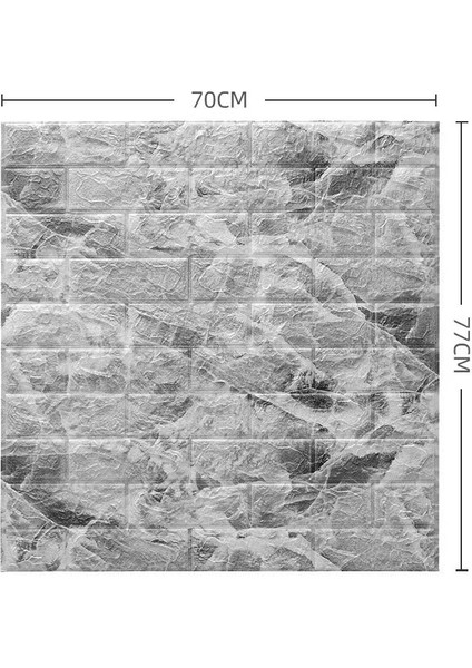 3D Kendinden Yapışkanlı Çarpışma Önleyici Yumuşak Paket Dekoratif Su Geçirmez Duvar Kağıdı - Mermer Siyah ve Beyaz (Kalınlık 5mm) (Yurt Dışından)