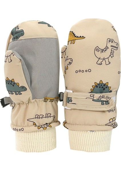 Su Geçirmez Çocuk Kayak Eldivenleri Rüzgar Geçirmez Kaymaz Çocuklar Bisiklet Eldiveni Kar Snowboard Kalın Sıcak Spor Eldivenler (Yurt Dışından)