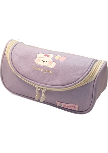 Büyük Kapasiteli Kapaklı Sevimli Kalem Kutusu (Yurt Dışından)