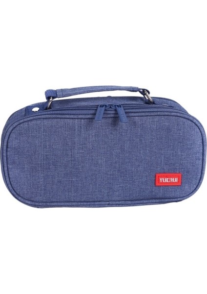 Büyük Kapasiteli Kanvas Öğrenci Kalem Kutusu (Yurt Dışından)