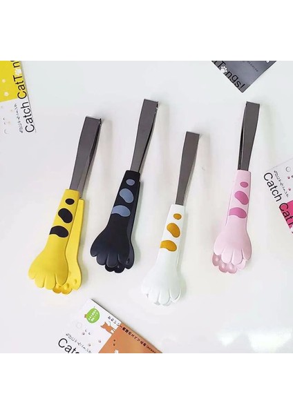 Beyaz-L Tarzı 1 Adet Kedi Pençe Şekli Gıda Maşası Sevimli Karikatür Yemek Maşası Paslanmaz Çelik Barbekü Maşası Mutfak Aletleri Mutfak Aksesuarları (Yurt Dışından) fırsatları