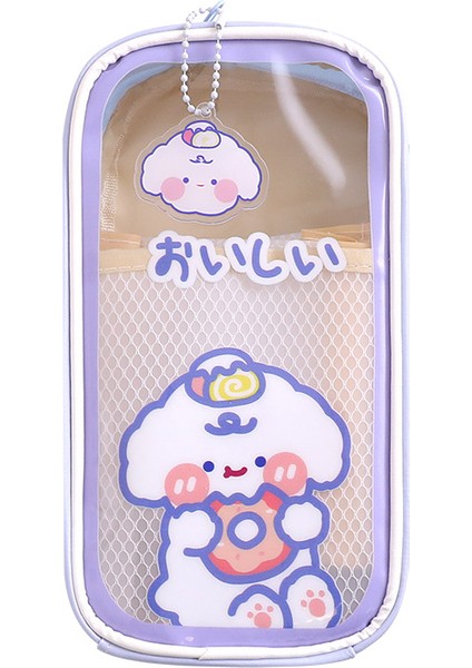 Büyük Kapasiteli Öğrenci Kalem Kutusu, Şeffaf Kızın Yaratıcı Basit Kalem Kalem Kutusu (Yurt Dışından)