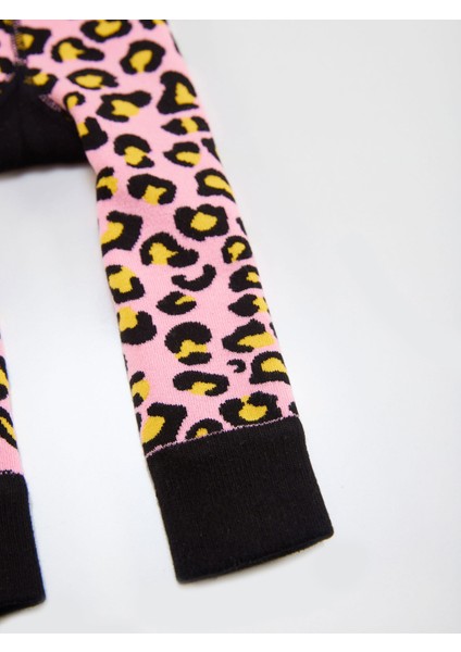 Leopar Kız Bebek Pembe Tayt-pantolon fırsatları