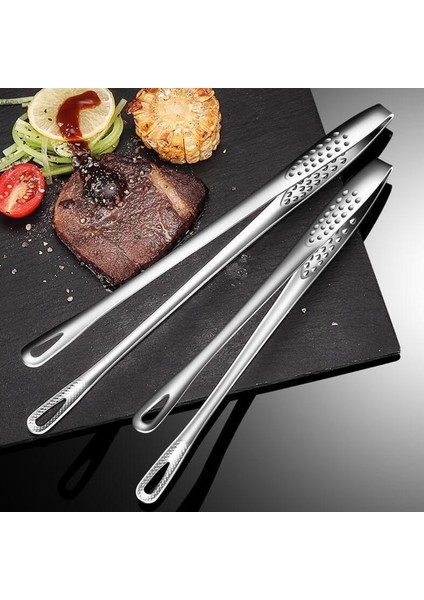 S Tarzı 24CM 28CM Paslanmaz Çelik Barbekü Kelepçesi Maşa Ekstra Uzun Cımbız Yemek Maşası Mutfak Barbekü Aracı (Yurt Dışından) fiyatları