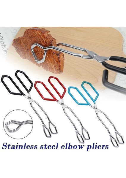 Siyah Stil Makas Maşa Paslanmaz Çelik Gıda Maşa Sarma Saplı Açılı Ekmek Kelepçesi Barbekü Izgara Kek Dro Mutfak, Dini (Yurt Dışından) fiyatları