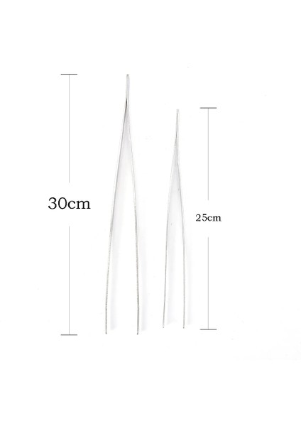 25CM Tarzı .9cm Dişli Cımbız Barbekü Paslanmaz Çelik Uzun Gıda Maşası Düz ​​ev Tıbbi Cımbız Bahçe Mutfak Barbekü Aracı (Yurt Dışından)