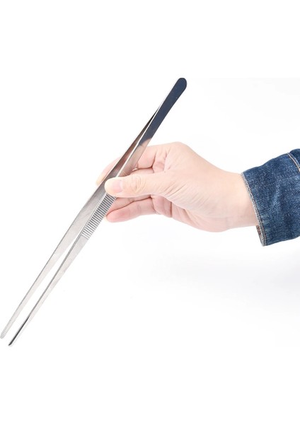 25CM Tarzı .9cm Dişli Cımbız Barbekü Paslanmaz Çelik Uzun Gıda Maşası Düz ​​ev Tıbbi Cımbız Bahçe Mutfak Barbekü Aracı (Yurt Dışından) fiyatları