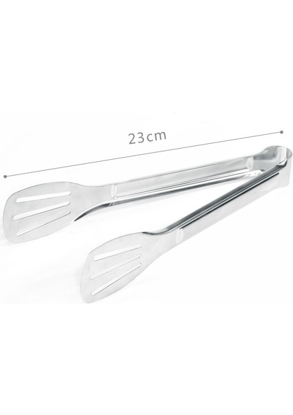 23CM Tarzı Servis Maşası Paslanmaz Çelik Klip Gıda Pensesi Barbekü Salatası Ekmek Aksesuarları Klip Mutfak Pişirme Araçları Ekmek Mini Barbekü Araçları (Yurt Dışından)