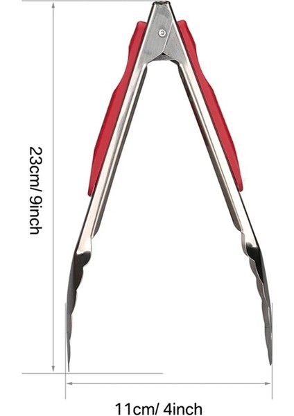 1 Adet Tarzı Mutfak Maşası Tencere Gereçleri Gıda Sınıfı Silikon Pişirme Maşası Kelepçe Aksesuarları Salata Servis Barbekü Araçları (Yurt Dışından)